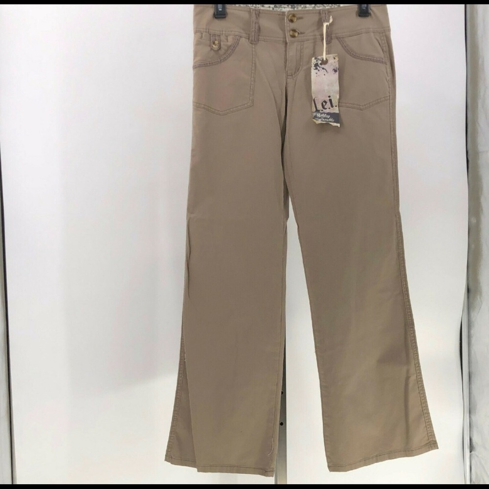 l.e.i. ashley trouble flare pants faylinn khaki 11